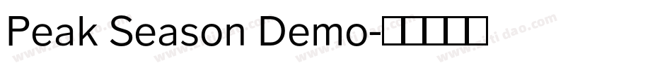 Peak Season Demo字体转换